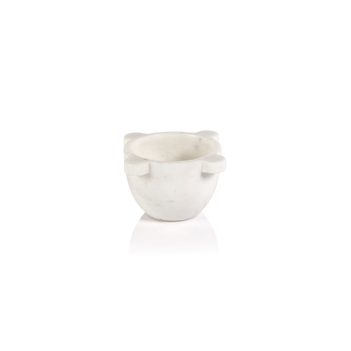 Zodax Ross Marble Mortar / Condiment Bowl, Small, White