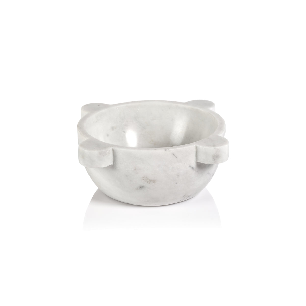 Zodax Ross Marble Mortar / Condiment Bowl, Large, White