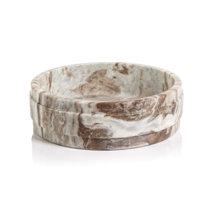 Marble-patterned bowl on a white background