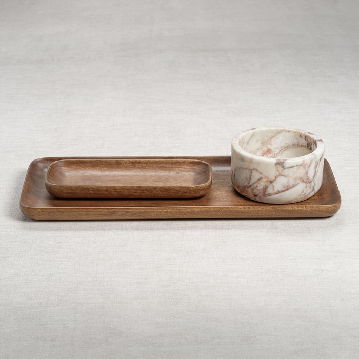 Zodax Olbia Handcrafted Mango Oasis Tray, Small