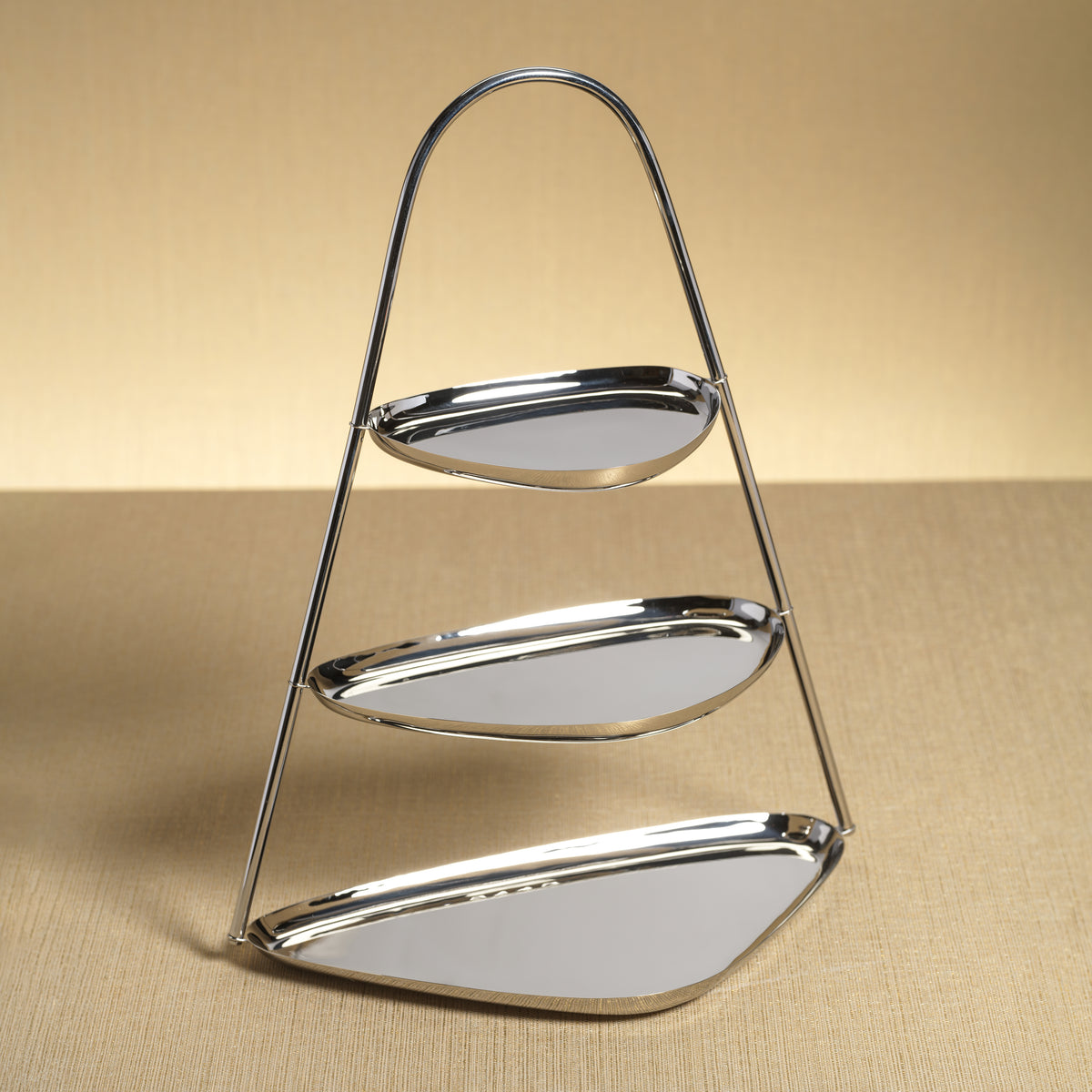 Zodax Stassi 3-Tier Hors D'oeuvres & Petits-Fours Stand, Nickel