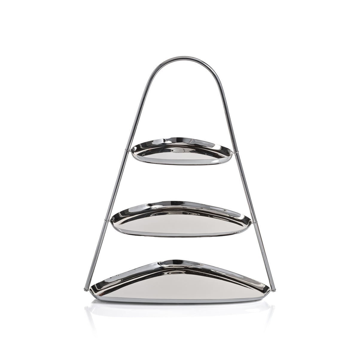 Zodax Stassi 3-Tier Hors D'oeuvres & Petits-Fours Stand, Nickel
