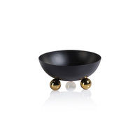 Zodax Marzell Black Stainless Steel Condiment Bowls, Black, Set of 2