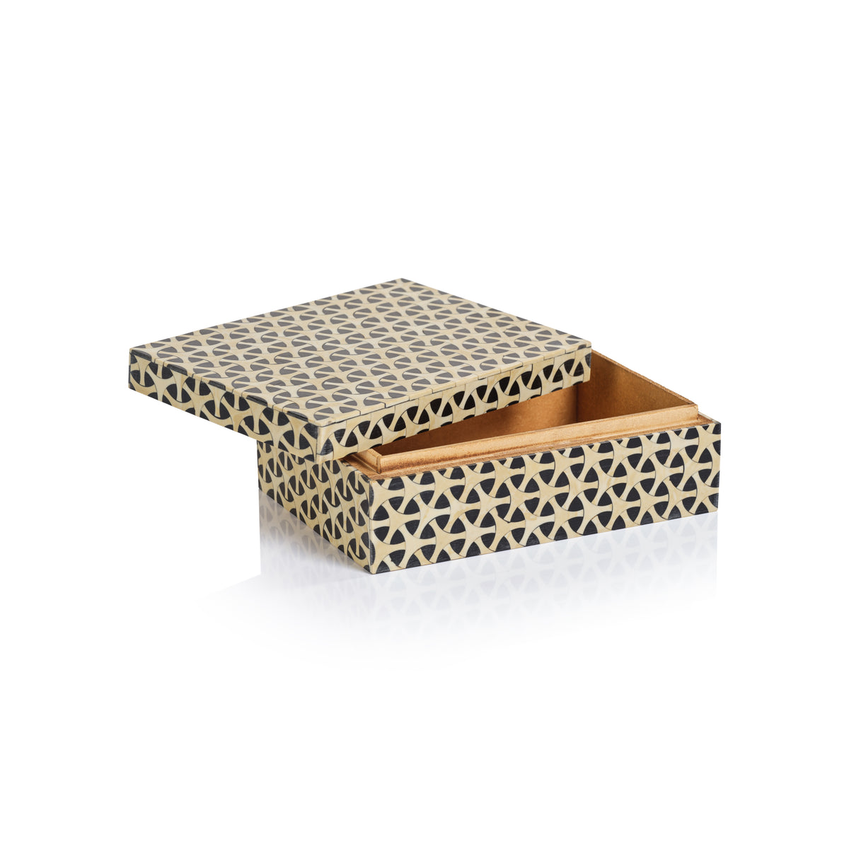 Zodax Isacco Inlaid Geometric Pattern Decorative Box
