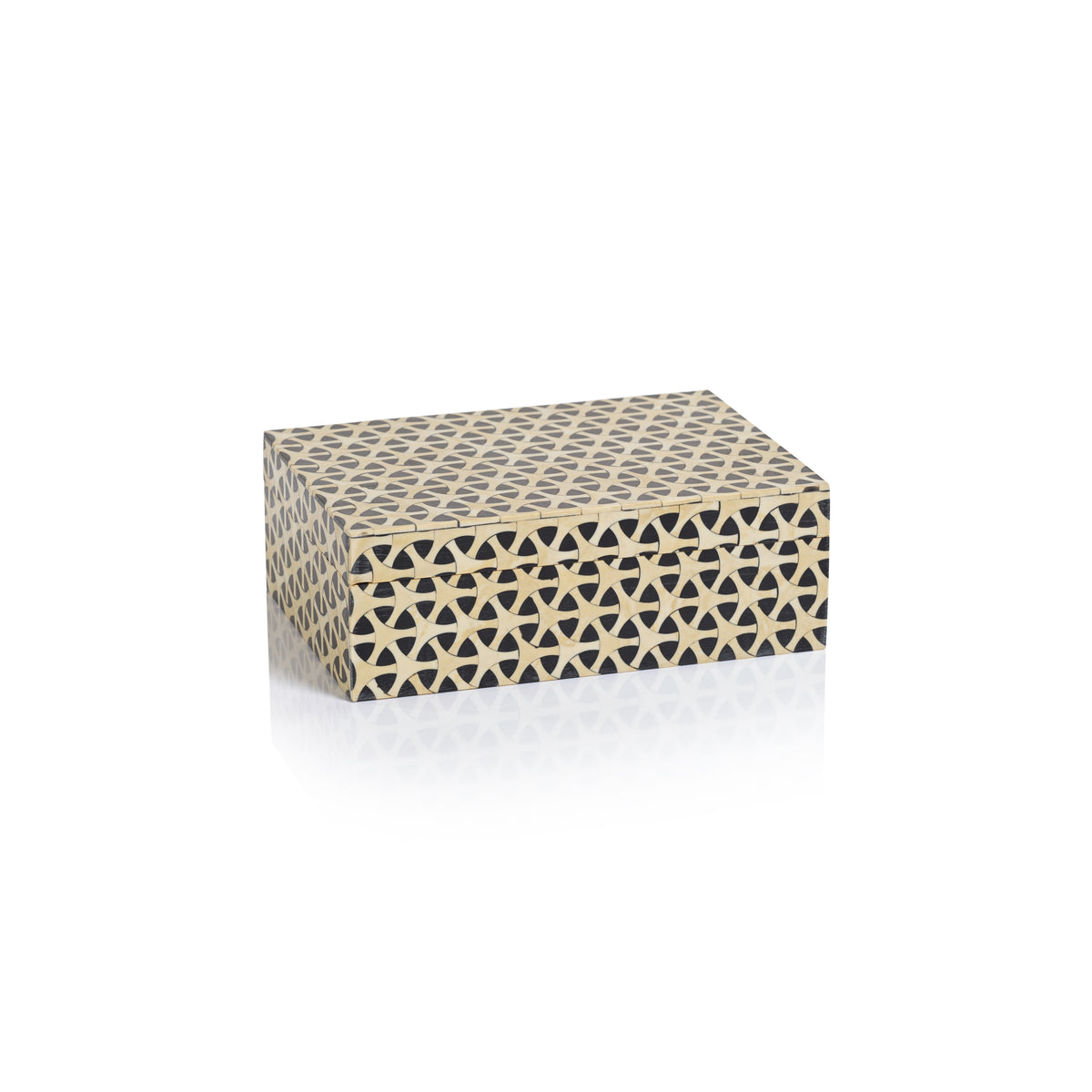 Zodax Isacco Inlaid Geometric Pattern Decorative Box