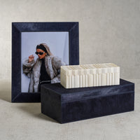 Zodax Corviglia White Bone Scalloped Box