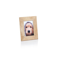 Zodax Rutbeek Tan Hair-On-Hide Leather Photo Frame, 4" x 6"