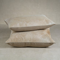 Zodax Rutbeek Tan Hair-On-Hide Leather Throw Pillow, 20" x 20"