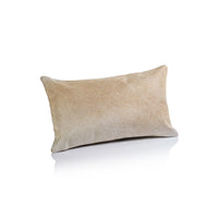 Zodax Rutbeek Tan Hair-On-Hide Leather Throw Pillow, 12" x 20", Tan