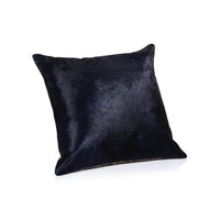 Zodax Rutbeek Navy Hair-On-Hide Leather Throw Pillow, 20" x 20"