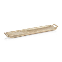 Zodax Donte Textured Aluminum Tray, Large