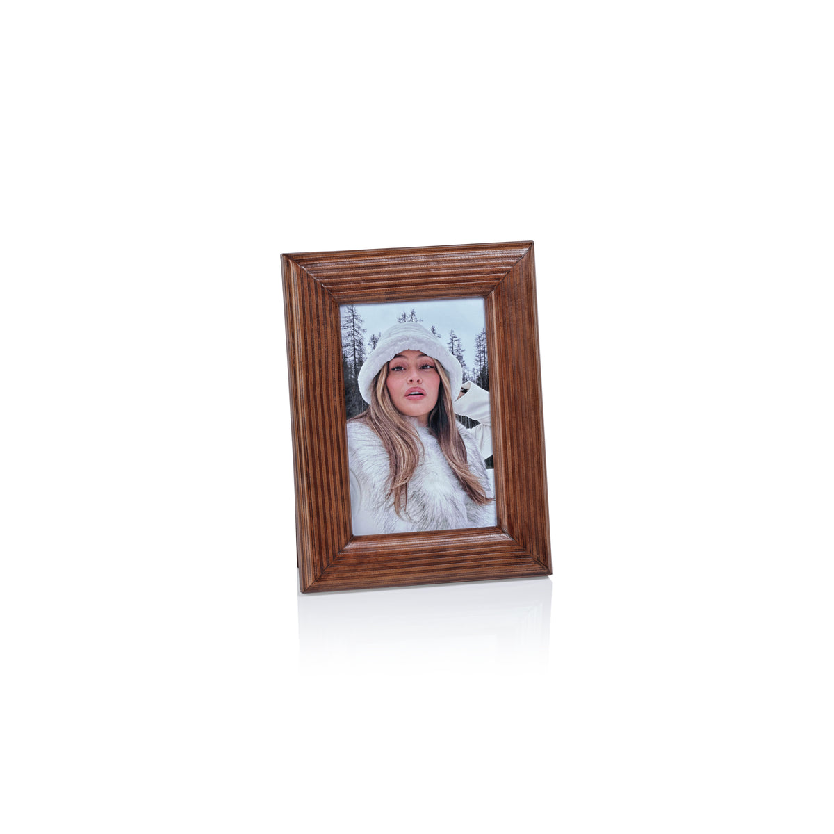 Zodax Agung Leather Photo Frame, 4" x 6"