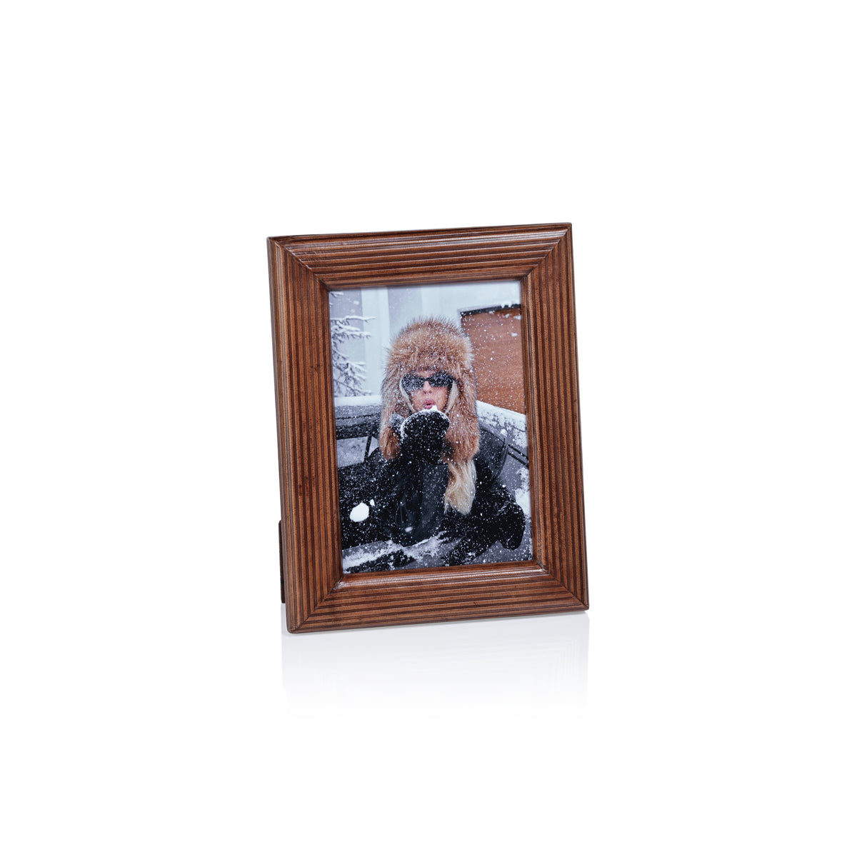 Zodax Agung Leather Photo Frame, 5" x 7"