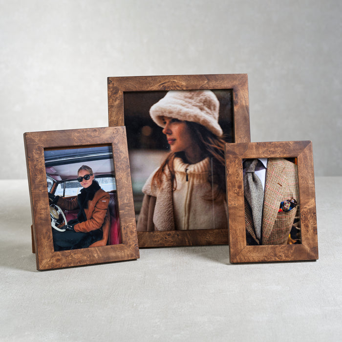 Zodax Sabinio Burlwood Photo Frame, 8" x 10"