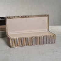 Zodax Muhavura Hair-On-Hide Leather Decorative Box