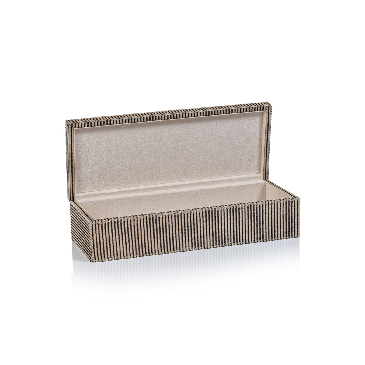 Zodax Muhavura Hair-On-Hide Leather Decorative Box