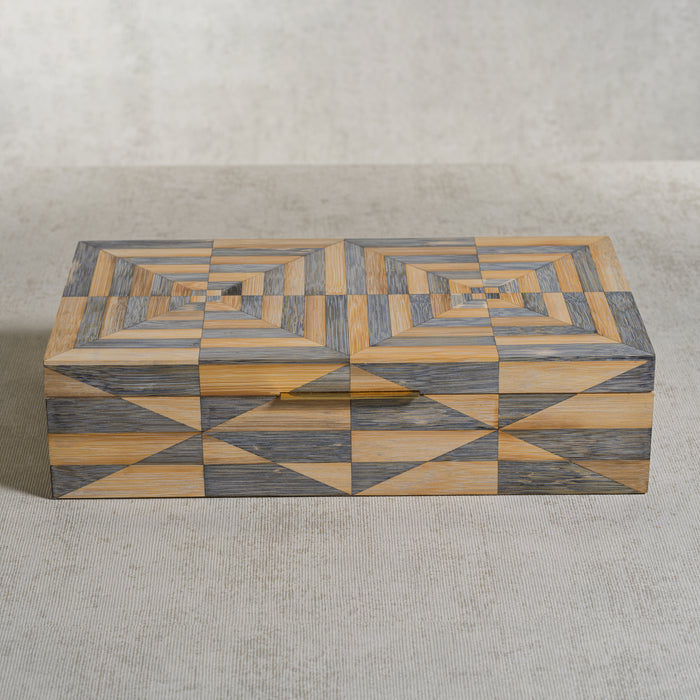 Zodax Bamba Decorative Box with Brass Trim