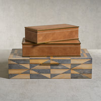 Zodax Bamba Decorative Box with Brass Trim