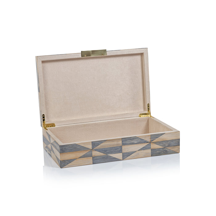 Zodax Bamba Decorative Box with Brass Trim