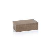 Zodax Cameroon Mink Leather Decorative Box, Small