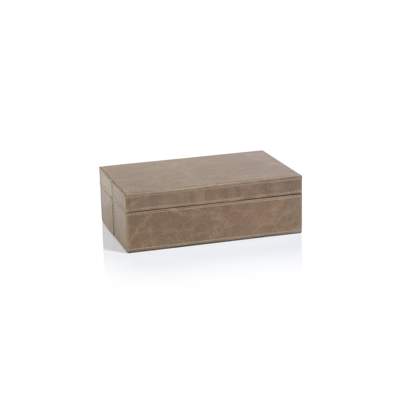 Zodax Cameroon Mink Leather Decorative Box, Small