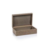 Zodax Cameroon Mink Leather Decorative Box, Small