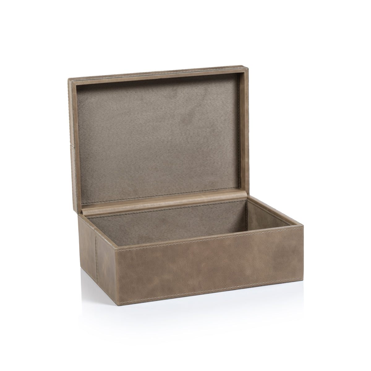 Zodax Cameroon Mink Leather Decorative Box, Large
