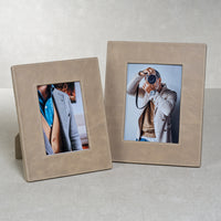 Zodax Cameroon Mink Leather Photo Frame, 4" x 6"