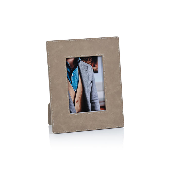 Zodax Cameroon Mink Leather Photo Frame, 4" x 6"