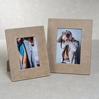 Zodax Cameroon Mink Leather Photo Frame, 5" x 7"