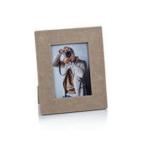 Zodax Cameroon Mink Leather Photo Frame, 5" x 7"