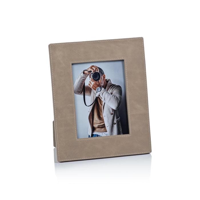 Zodax Cameroon Mink Leather Photo Frame, 5" x 7"
