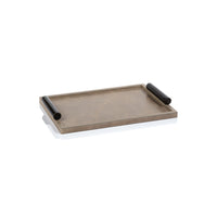 Zodax Cameroon Rectangular Mink Leather Serving Tray, Small, Rectangle
