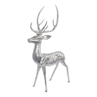 Zodax Corviglia Standing Deer Statue- Aluminum Metal Sculpture