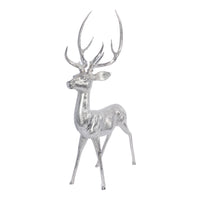 Zodax Corviglia Standing Deer Statue- Aluminum Metal Sculpture