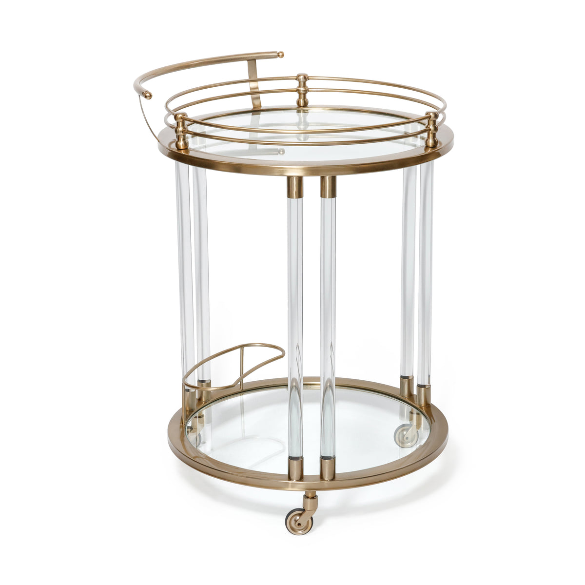 Zodax Opus Round Bar Cart / Trolley, 26.5" x 24" x 33.5"