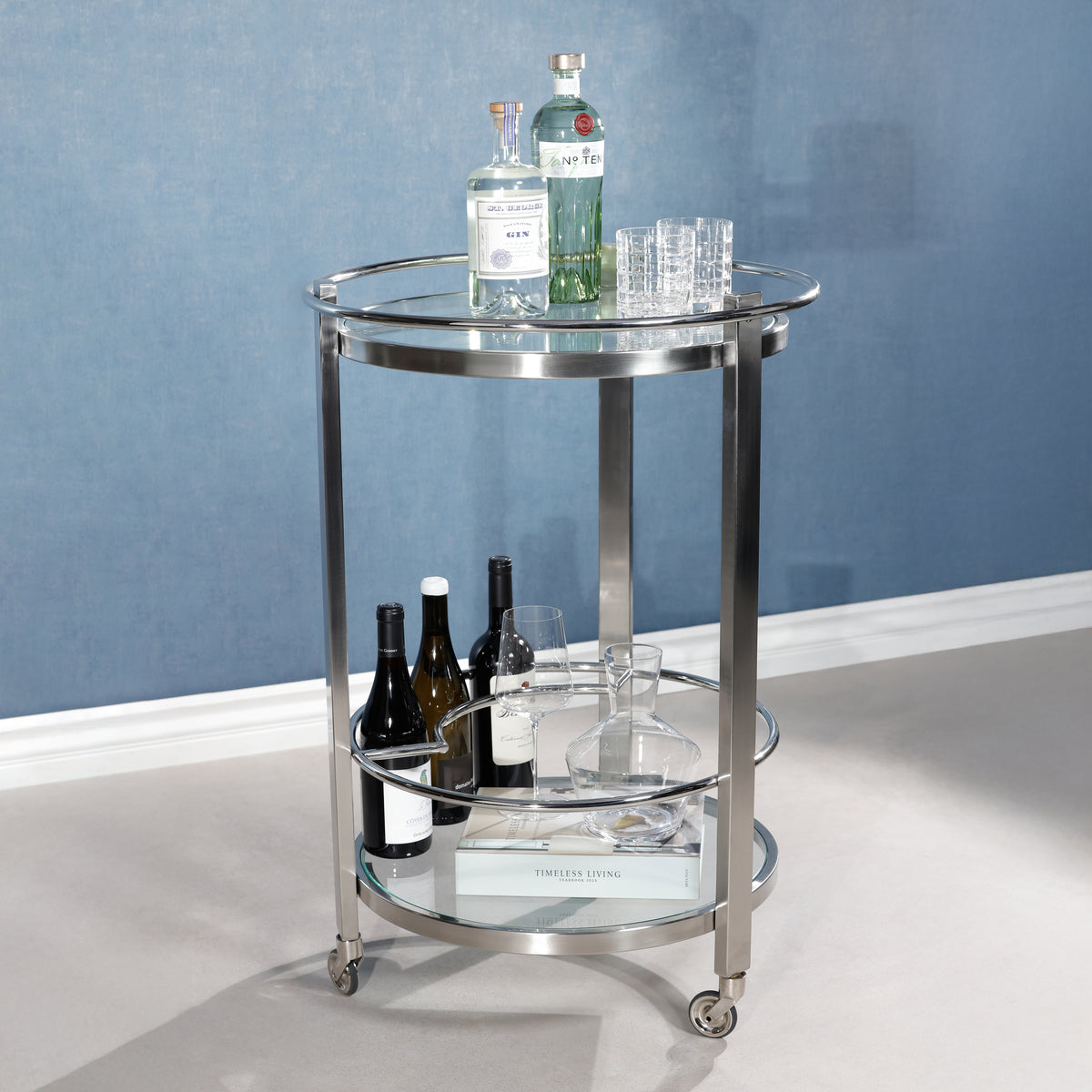 Zodax Élan Round Bar Cart / Trolley