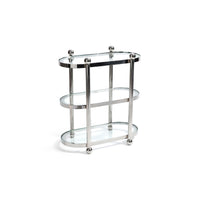 Zodax Three-Tier Étagère & Oval Serving Cart, 20" x 11.75" x 22.75"