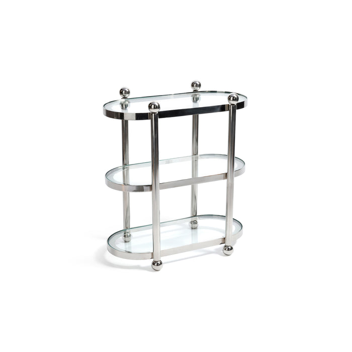 Zodax Three-Tier Étagère & Oval Serving Cart, 20" x 11.75" x 22.75"