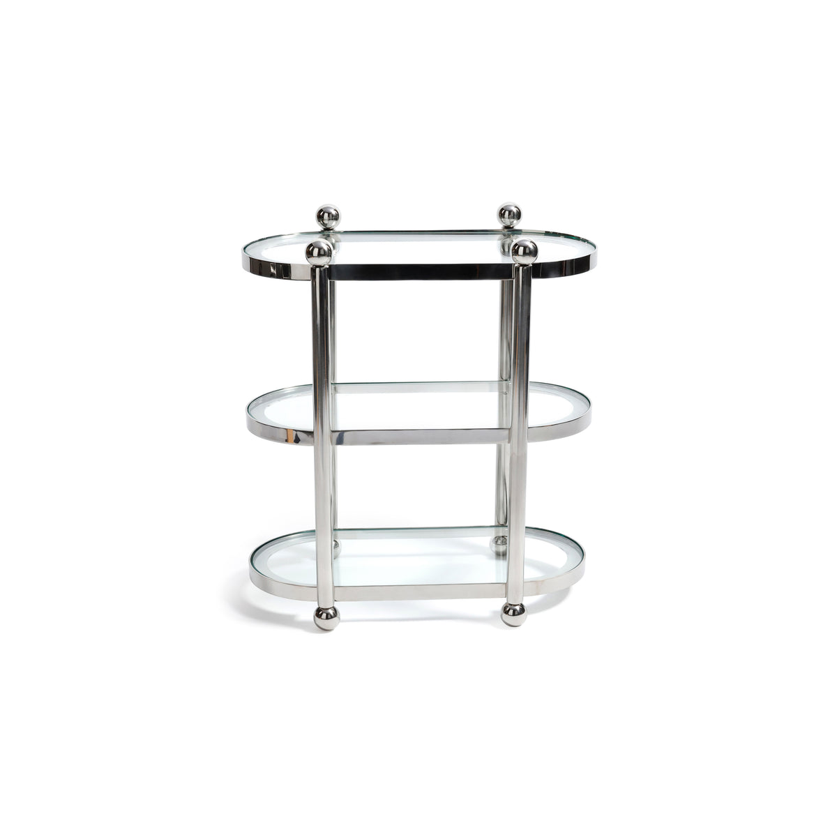 Zodax Three-Tier Étagère & Oval Serving Cart, 20" x 11.75" x 22.75"