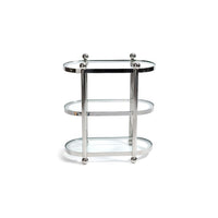 Zodax Three-Tier Étagère & Oval Serving Cart, 20" x 11.75" x 22.75"
