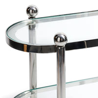 Zodax Three-Tier Étagère & Oval Serving Cart, 20" x 11.75" x 22.75"