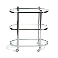 Zodax Three-Tier Étagère & Oval Serving Cart, 30" x 15.75" x 31.5"