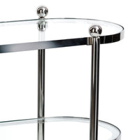 Zodax Three-Tier Étagère & Oval Serving Cart, 30" x 15.75" x 31.5"