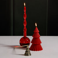 Zodax Christmas Tree Design Brass Candle Snuffer, Rippled, Gold