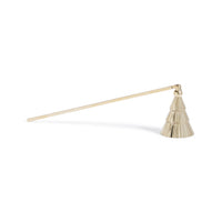 Zodax Christmas Tree Design Brass Candle Snuffer, Rippled, Gold