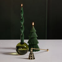 Zodax Christmas Tree Design Brass Candle Snuffer, Wave, Gold