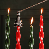 Zodax Christmas Tree Design Brass Candle Snuffer, Wave, Gold