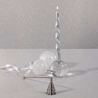 Zodax Christmas Tree Design Brass Candle Snuffer, Wave, Nickel