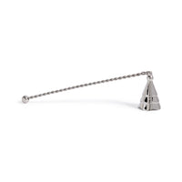 Zodax Christmas Tree Design Brass Candle Snuffer, Wave, Nickel